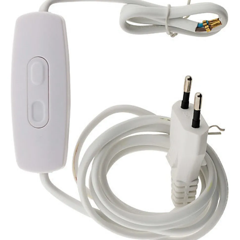 Variateur pour LED de 1 à 50 W précablé avec fiche 6A coloris blanc