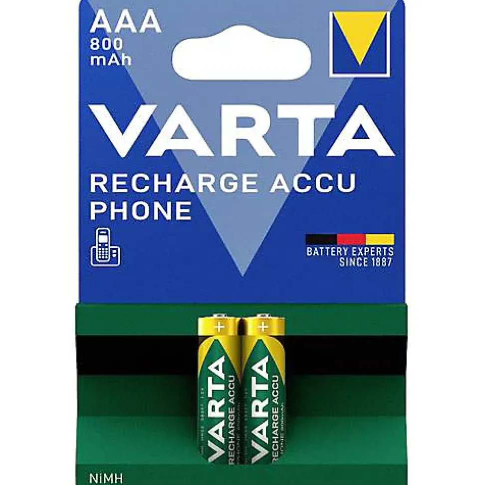 Varta Accu rechargeable LR03 AAA 800 mAh, lot de 2, NiMH, 1.2 V