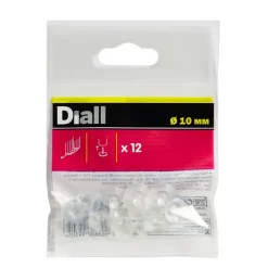 Ventouse Diall 10 mm x12, transparent