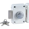 Verrou Alpha bouton 45mm blanc Bricard