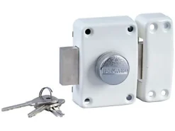Verrou Alpha bouton 45mm blanc Bricard