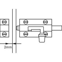 Verrou automatique Diall 40 mm acier zingué
