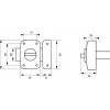 Verrou à bouton Alouette pour porte intérieure, 30mm, acier, époxy argent - THIRARD