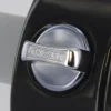 Verrou à bouton Design 5 pour porte d'entrée, cylindre 40mm, acier, 3 clés, noir - THIRARD
