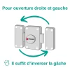 Verrou à bouton Transit 2 pour porte d'entrée, cylindre 40mm, 4 clés, époxy anthracite - THIRARD