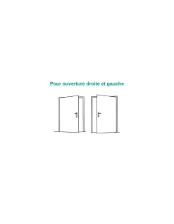 Verrou à bouton Transit 2 pour porte d'entrée, cylindre 50mm, 4 clés, blanc - THIRARD