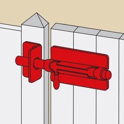 Verrou de box Afbat porte de cadenas noir ø12 mm