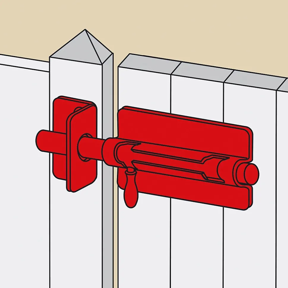 Verrou de box Afbat porte de cadenas noir ø8 mm