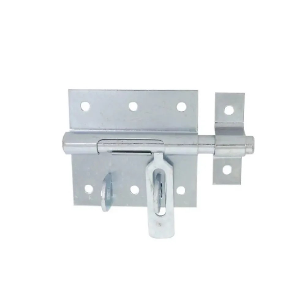 Verrou de box porte cadenas ø18 mm - acier zingué blanc
