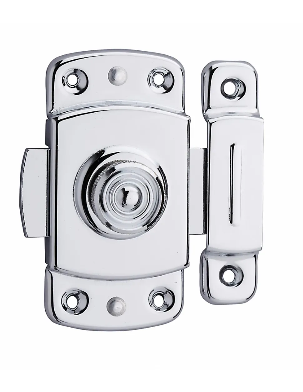Verrou pour porte d'ameublement, 40mm, laiton chromé - THIRARD