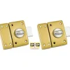 2 verrous à bouton bronze ø23 mm / 45 mm Abus