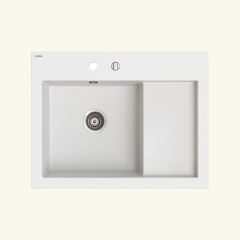 Vidage automatique gain de place 1 bac CUIPD013 pour évier granit - Siphon gain de place