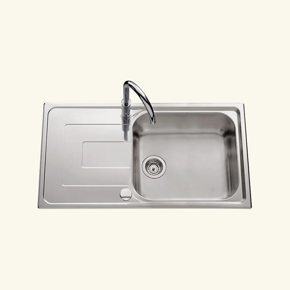 Vidage automatique gain de place 1 bac CUIPD033 pour évier inox - Siphon gain de place