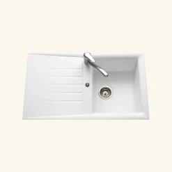 Vidage manuel 1 bac CUIPD366 pour évier Emeraude - Siphon gain de place