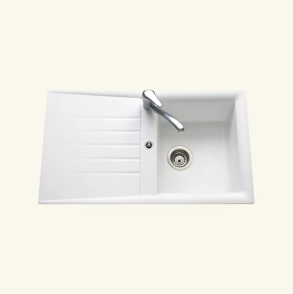 Vidage manuel 1 bac CUIPD366 pour évier Emeraude - Siphon gain de place