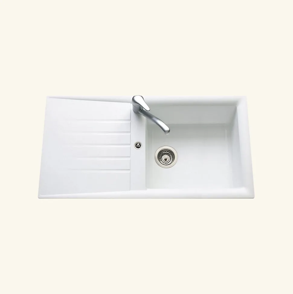 Vidage manuel 1 bac CUIPD366 pour évier Emeraude - Siphon gain de place