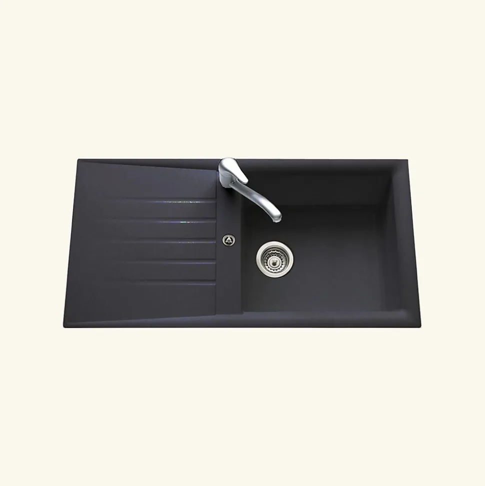 Vidage manuel 1 bac CUIPD366 pour évier Emeraude - Siphon gain de place