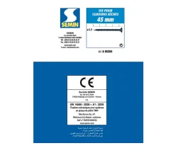 Vis Auto Perceuse 45 mm Semin - Fixation des Plaques de Plâtre sur l'Ossature - Intérieur - Boîte de 1000 Pièces (Lot de 3000)