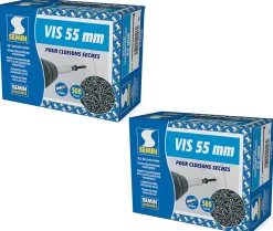 Vis Auto Perceuse 55 mm Semin - Fixation des Plaques de Plâtre sur l'Ossature - Intérieur - Boîte de 500 Pièces (Lot de 1000))