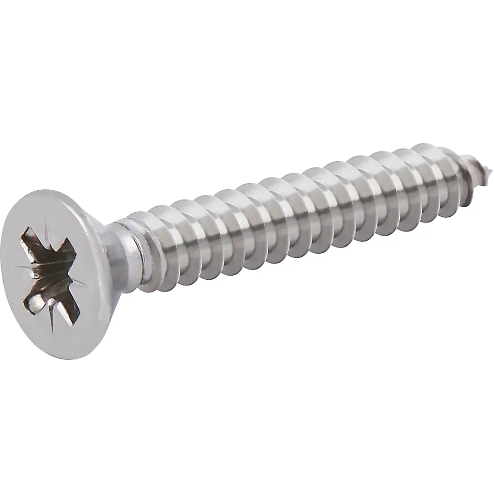 Vis autoperceuses fraisées en acier inoxydable A2, 4,8x32 mm - 25 pièces