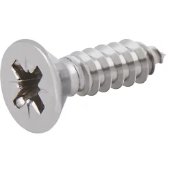 Vis autoperceuses fraisées en acier inoxydable A2, 4,8x19 mm - 25 pièces