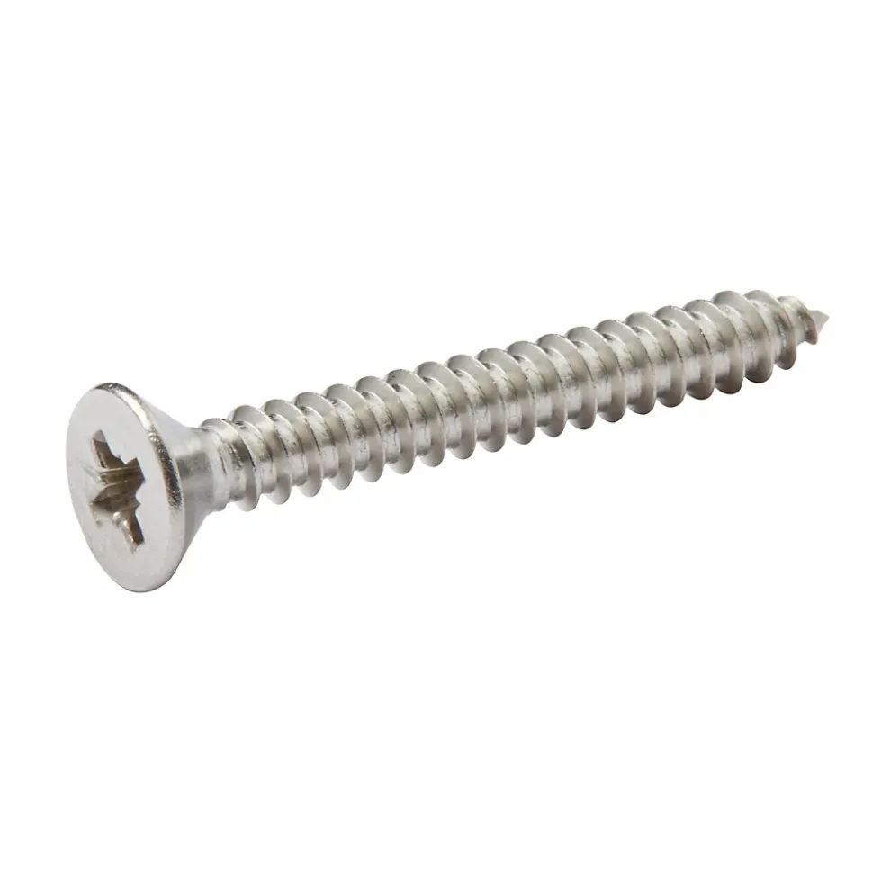 Vis autoperceuses fraisées en acier inoxydable A2, 4,8x38 mm - 25 pièces