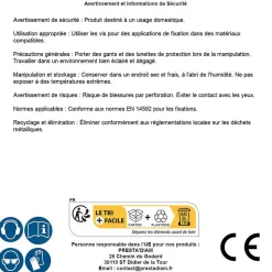 500 Vis Autoperceuses Tête Fraisée Torx 4.2 x 12.7 mm - Zingué blanc - D-Work
