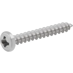 Vis à bois cylindrique en acier inoxydable A4 pozidriv 4x30 mm - 20 pièces