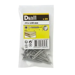 Vis à bois en acier inoxydable A2 pozidriv 4x40 mm - 20 pièces