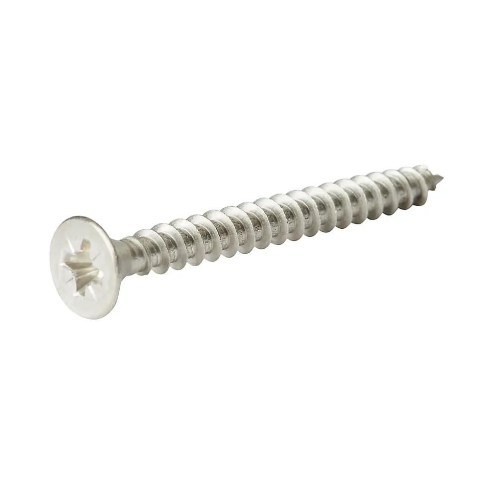 Vis à bois en acier inoxydable A2 pozidriv 6x80 mm - 20 pièces
