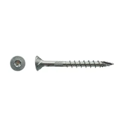 200 Vis Bois FX5 Tête Fraisée Torx F/Partiel 6 x 70 mm - Zingué blanc - D-Work