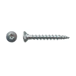 250 Vis Bois TK3 Tête Fraisée Crantée Torx F/Total 6 x 50 mm - Zingué blanc - D-Work