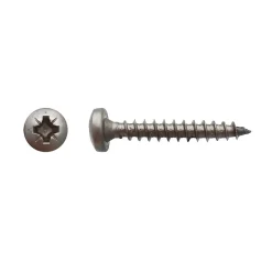 200 Vis Bois Tête Cylindrique Pozidriv 4 x 40 mm - Inox A2 - D-Work