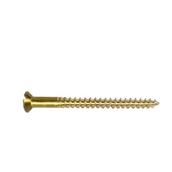 200 Vis Bois Tête Fraisée Fendue 3.5 x 20 mm - Laiton - D-Work
