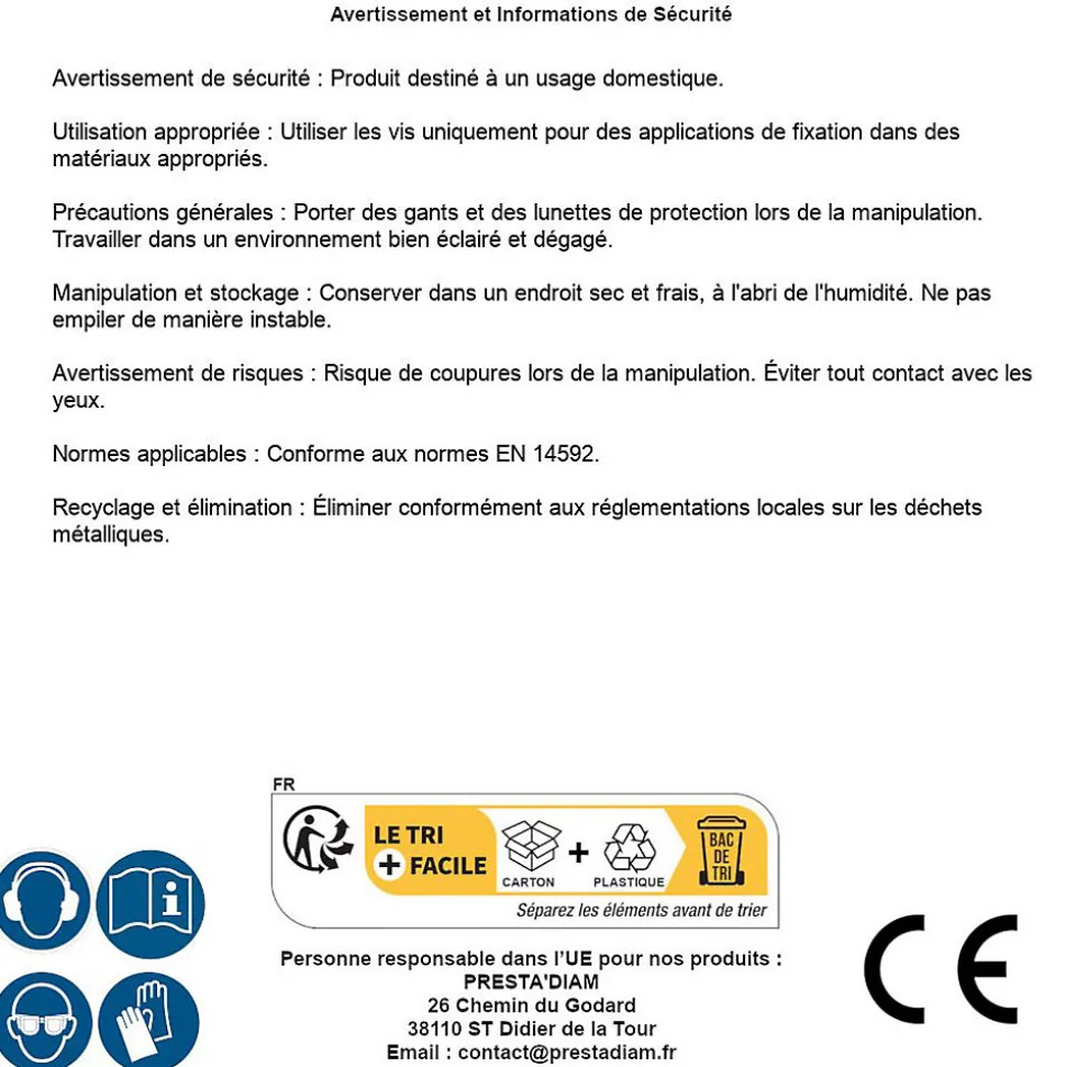 200 Vis Bois Tête Fraisée Pozidriv F/Partiel 3.5 x 35 mm - Inox A2 - D-Work