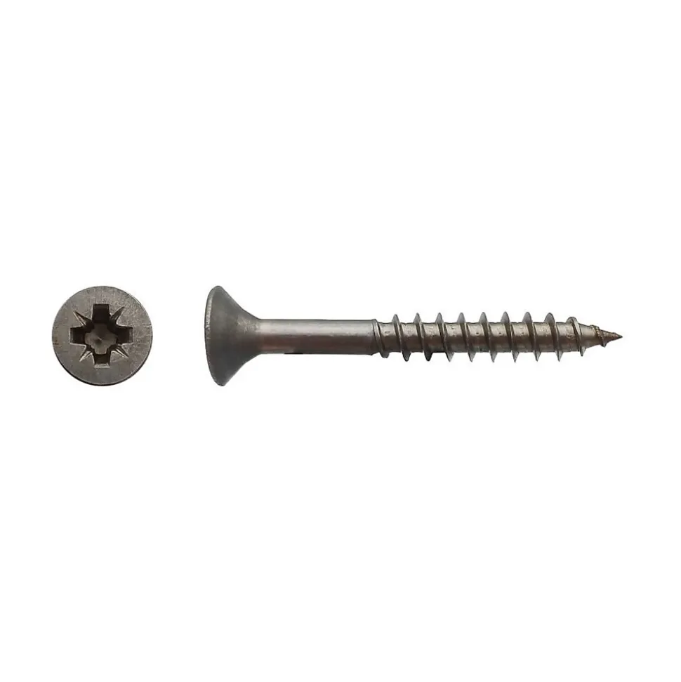 200 Vis Bois Tête Fraisée Pozidriv F/Partiel 3.5 x 35 mm - Inox A2 - D-Work