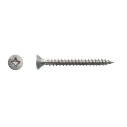 200 Vis Bois Tête Fraisée Pozidriv 3 x 25 mm - Inox A4 - D-Work