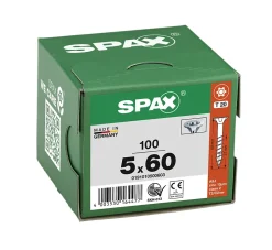 Vis à bois tête fraisée Spax Wirox torx 5 x 60 mm filetage partiel - 100 pièces