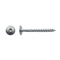 50 Vis Bois Tête Ronde Larges Torx T40 8 x 280 mm - Zingué blanc - D-Work