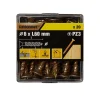 Vis à bois Turbodrive Premium pozidriv zinguée jaune 5x80 mm - 100 pièces