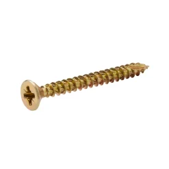 Vis à bois Turbodrive Premium pozidriv zinguée jaune 5x80 mm - 100 pièces
