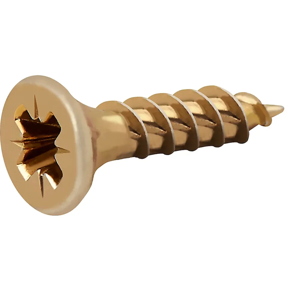 Vis à bois Turbodrive Premium pozidriv zinguée jaune 4x16 mm - 100 pièces