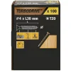 Vis à bois Turbodrive Premium torx zinguée jaune 4x30 mm - 100 pièces