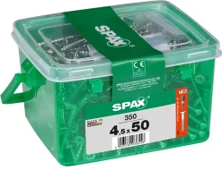 Vis à bois Wirox Spax torx A9J 4,5x50mm - 350 pièces