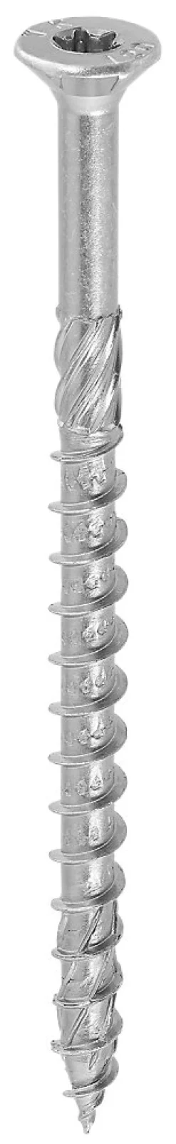 Vis à bois zinguée blanc - tête fraisée - filetage partiel - empreinte torx - pointe anti-fendage 6 x 200 - Boîte de 100
