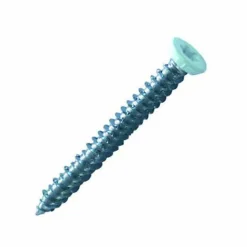 Vis béton pour fixation de châssis tête fraisée empreinte Torx T30 Zingué laqué blanc - 7,5 x 62 mm- Vendu par 200