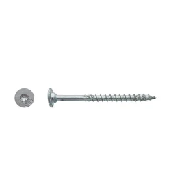 100 Vis Charpente Bois FWX Tête Cylindrique Plate Torx TTX30 Filet DXAS+ 6 x 80 mm - Zingué Cr3 WAX - D-Work