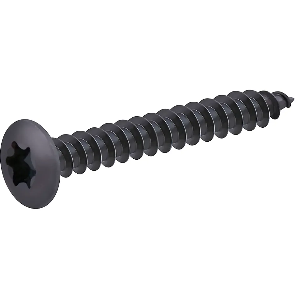 Vis de charnière zinguée noire 7x50 mm - 200 pièces