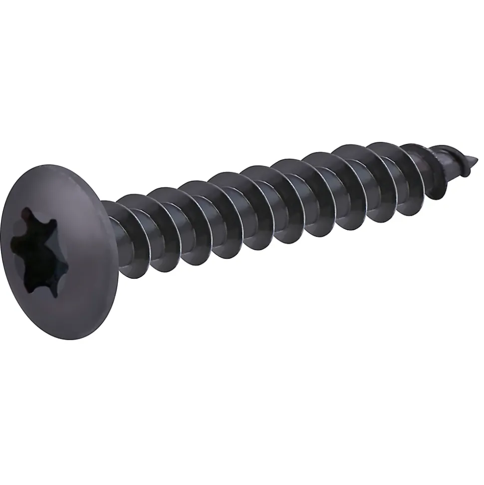 Vis de charnière zinguée noire 7x40 mm - 200 pièces