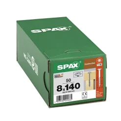 Vis de charpente tête ronde Spax Wirox 8 x 140 mm filetage partiel - 50 pièces